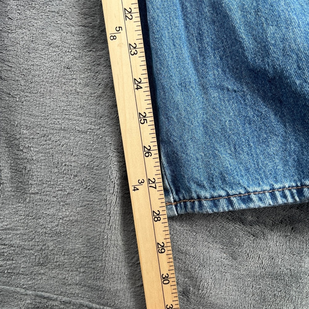 Old Navy Baggy Wide Leg Overalls Womens Sz 14 Light Wash Retro Country Boho EUC - Picture 5 of 9